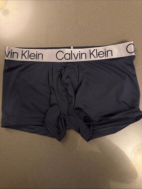 New Calvin Klein Black Boxer Briefs / Low Rise Trunk.  Microfiber